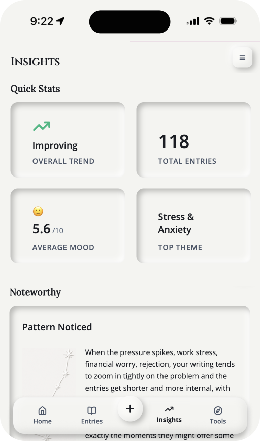 Grow toward what matters. shown in the Knoweth app